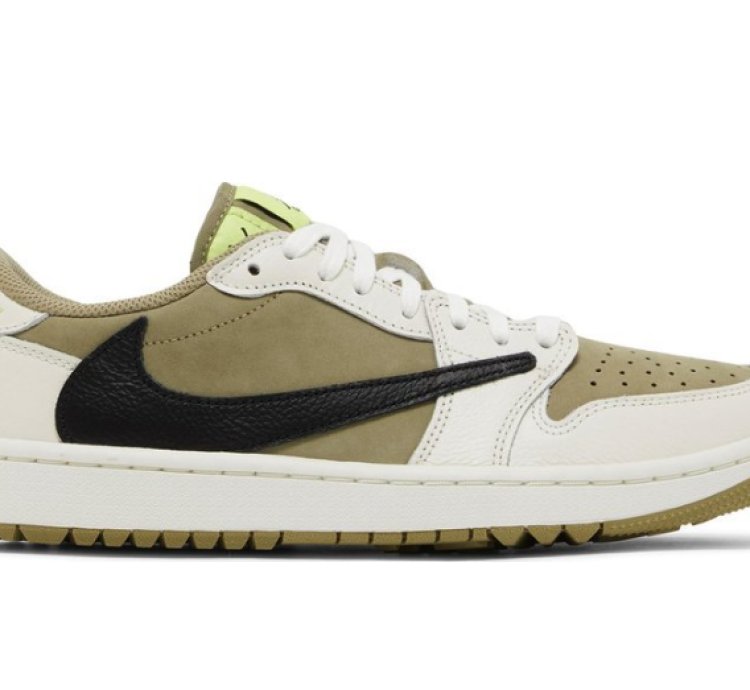 Mens Wmns Travis Scott x Air Jordan 1 Low Golf Neutral Olive FZ3124 200