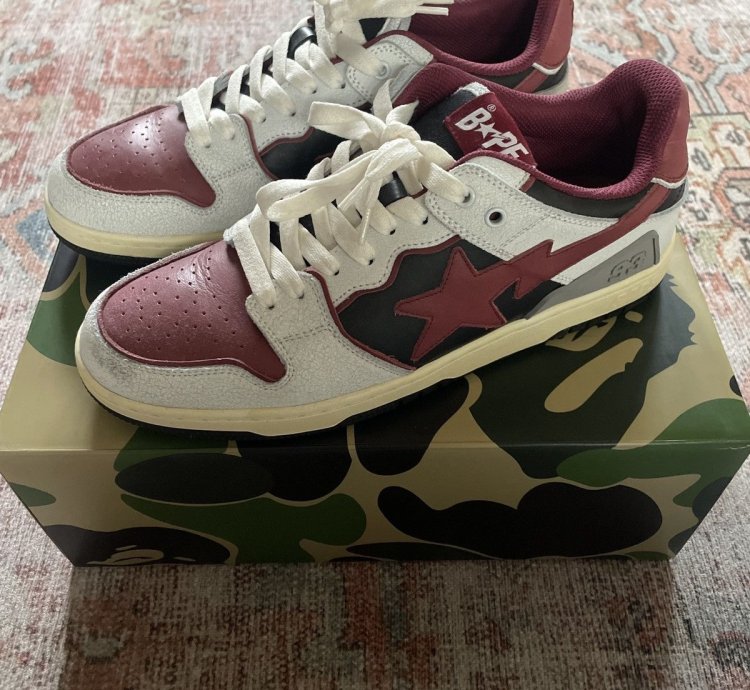 Bape Red Sk8 Sta Sneakers