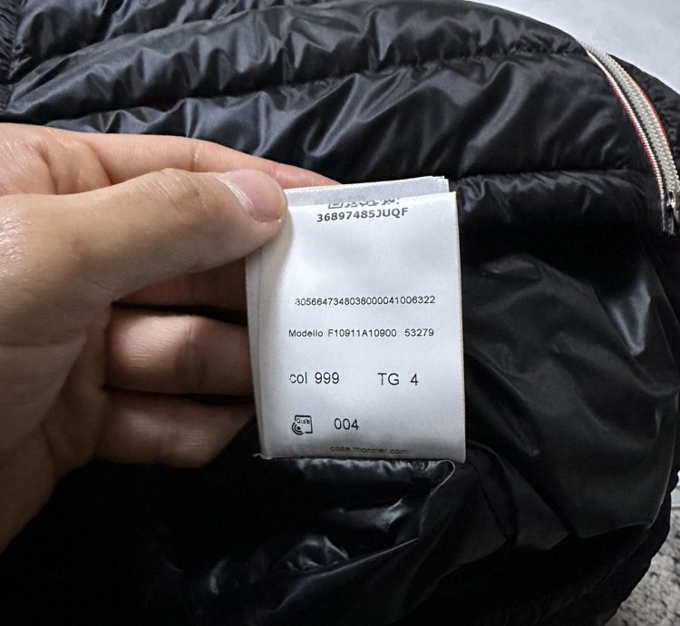 Moncler Daniel Down Jacket Black Puffer Sz TG4