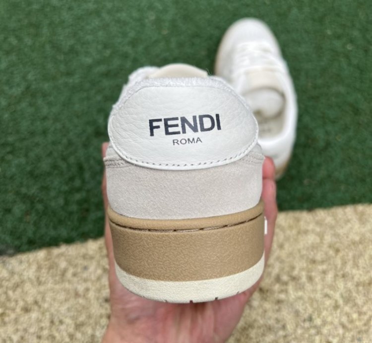 FENDl Match White Suede Low-Tops 'White'