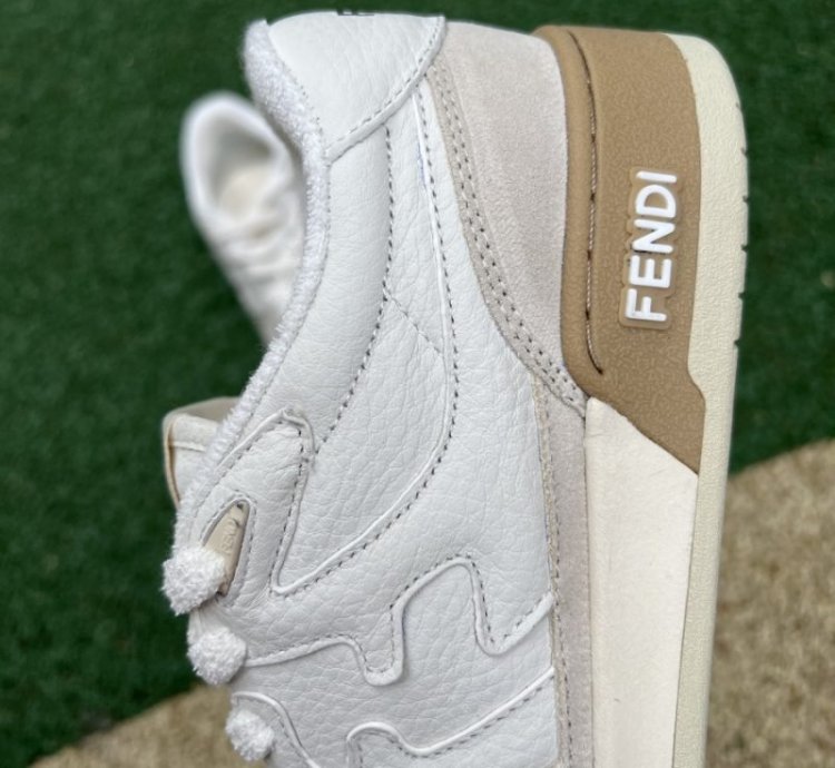 FENDl Match White Suede Low-Tops 'White'