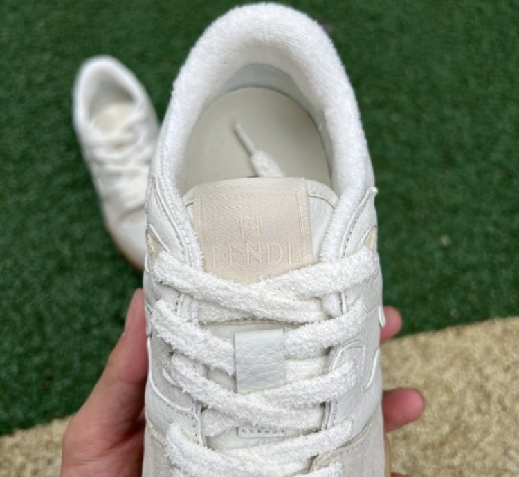 FENDl Match White Suede Low-Tops 'White'