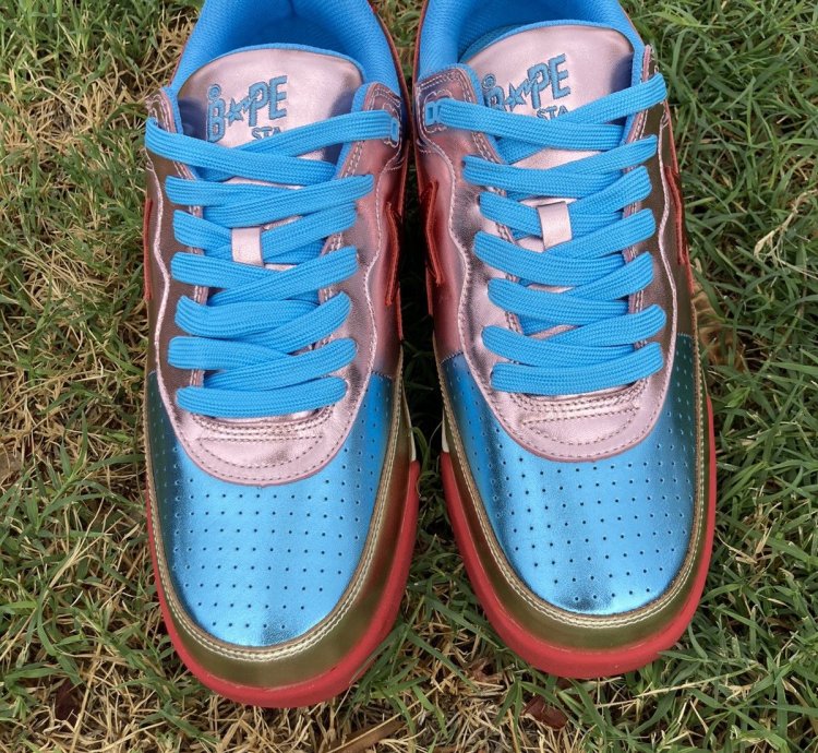 Bape road sta metallic pink