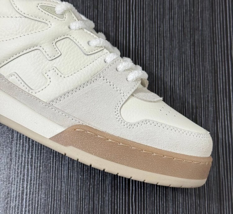 FENDl Match White Suede Low-Tops 'White'