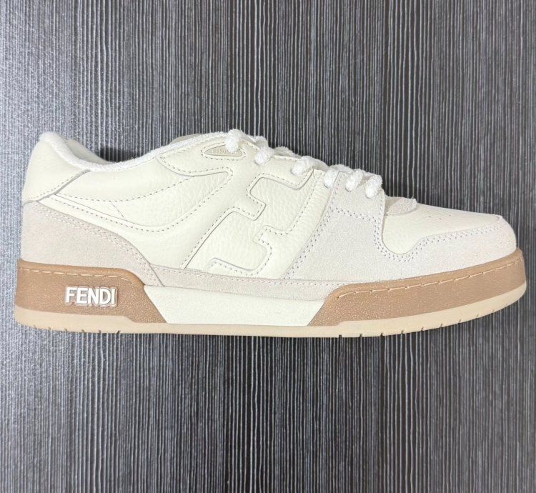 FENDl Match White Suede Low-Tops 'White'