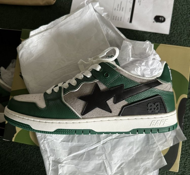 BAPE SK8 STA 1 Sneakers Green and Black