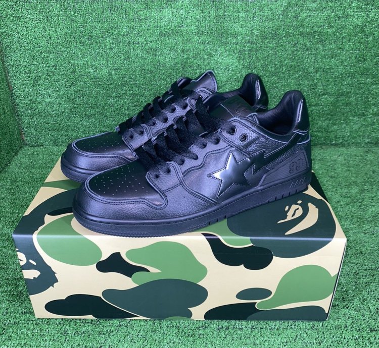 BAPE SK8 STA 3 BLACK SIZE 9