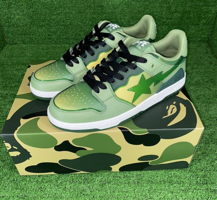 BAPE SK8 STA 5 GREEN SIZE 7