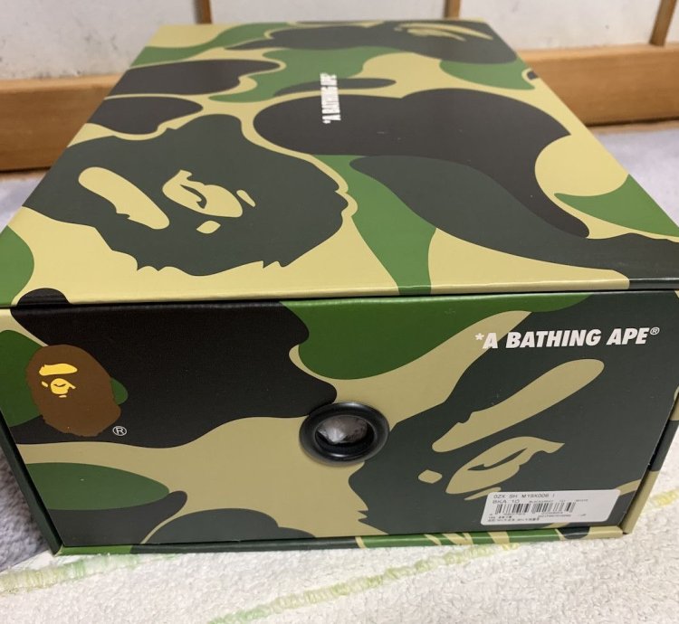 BAPE SK8 STA US10 Black White ABC green Sneakers DS bapesta
