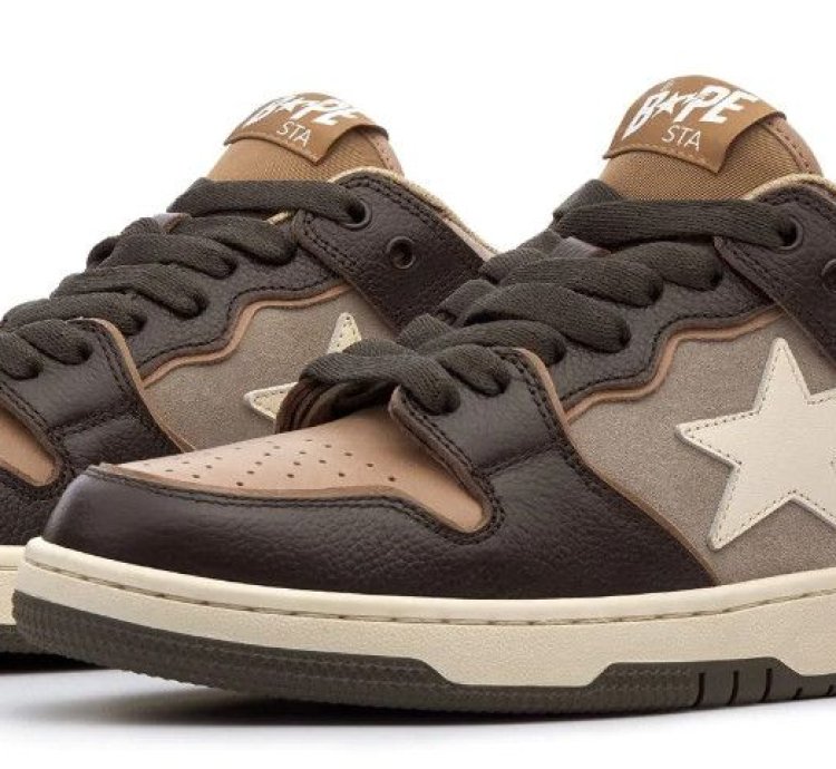 BAPE SK8 STA US11 Brown Ivory