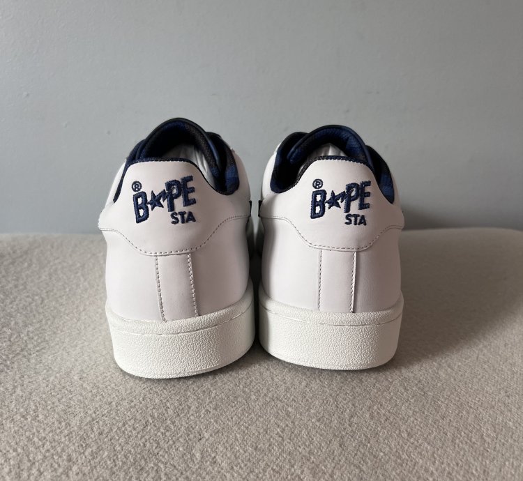 Bape Skull Sta Blue Camo Sneakers in White