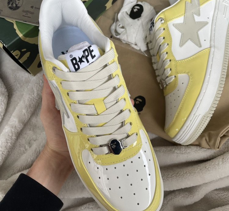 Bape SSENSE Exclusive Yellow Sta Sneakers