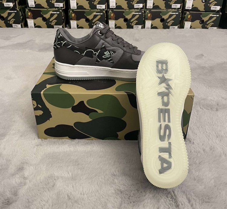 BAPE STA 1 LINE CAMO CHARCOAL SIZE 11