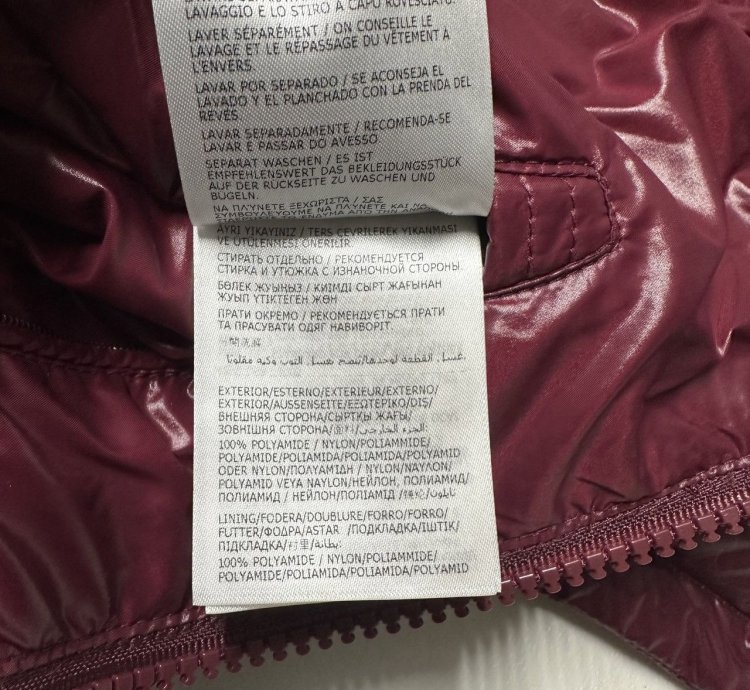 Moncler lunetiere mens puffer jacket size 3 Large Burgundy