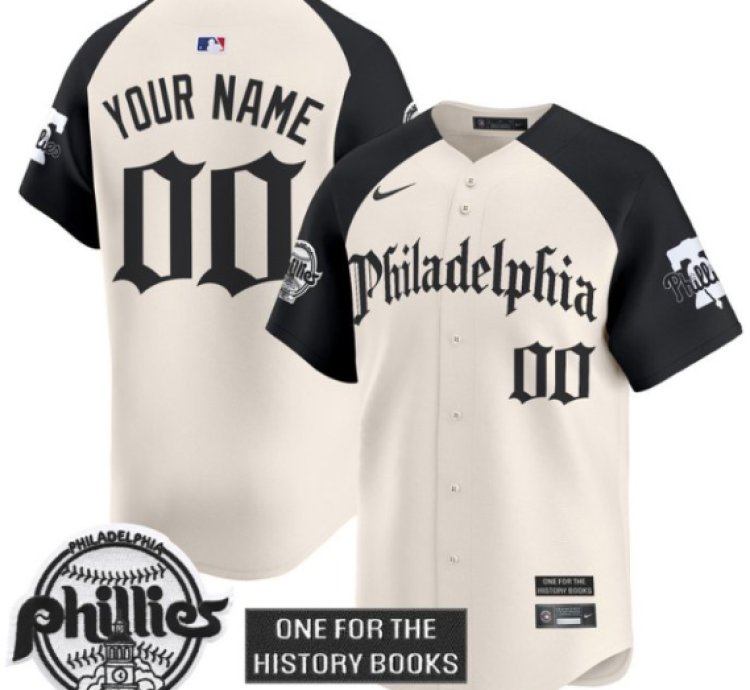 Custom Phillies Jersey Retro Newspaper Edition Vapor Premier Limited Stitched Alternate