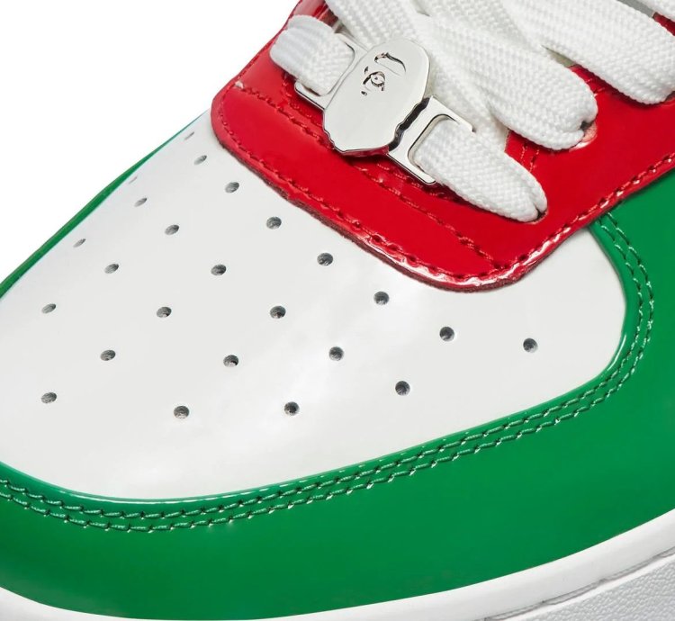 BAPE STA 1 MEXICO ITALY RED WHITE GREEN SIZE 9 5