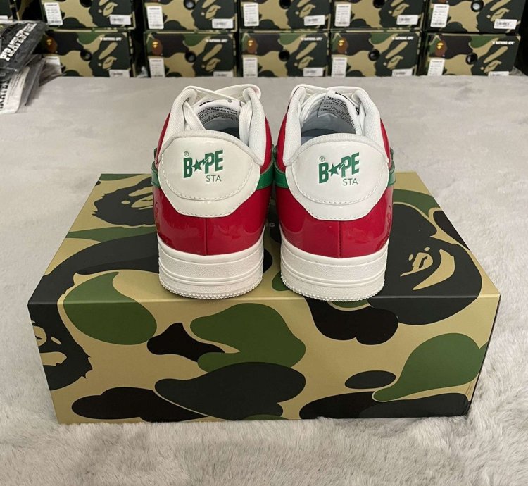 BAPE STA 1 MEXICO ITALY RED WHITE GREEN SIZE 9 5