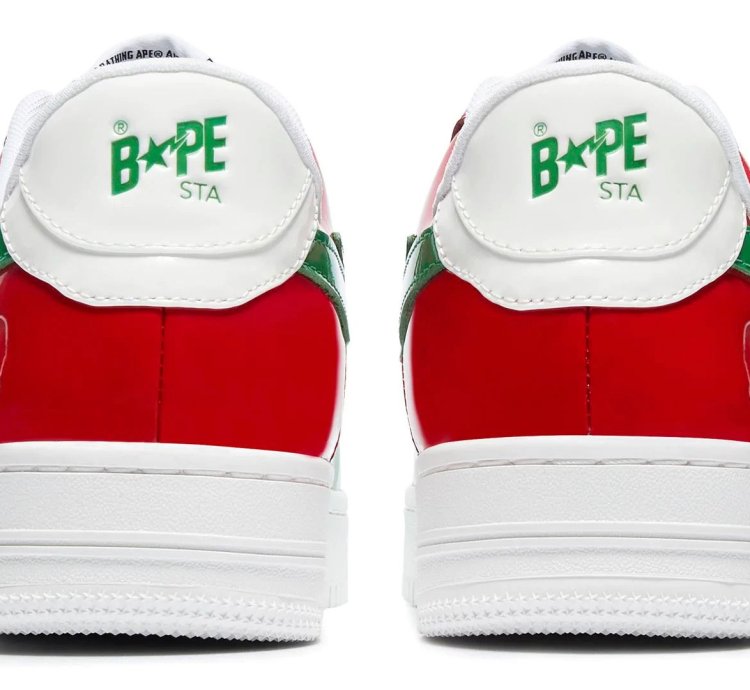 BAPE STA 1 MEXICO ITALY RED WHITE GREEN SIZE 9 5
