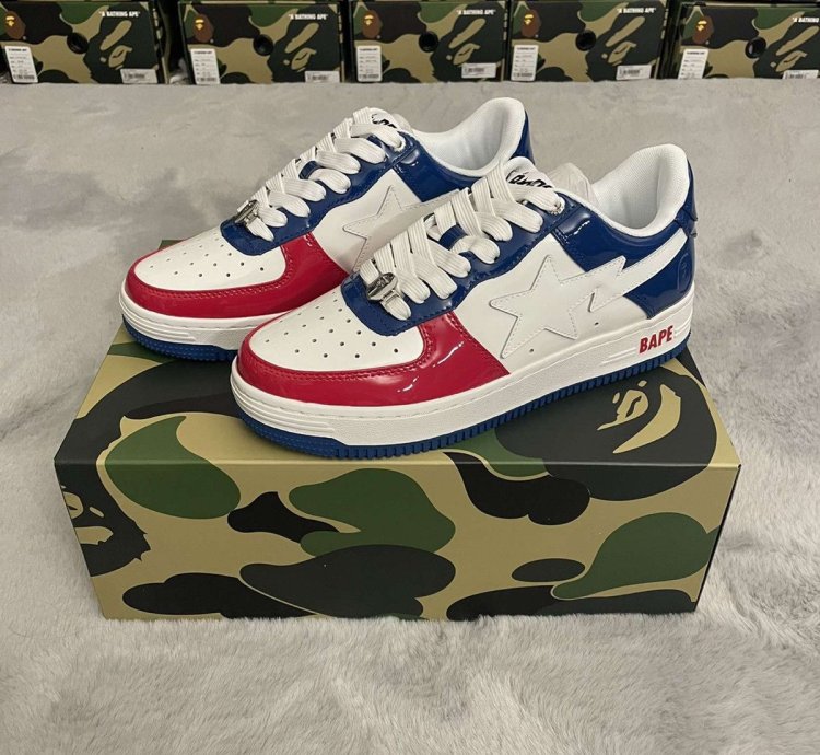 BAPE STA 1 USA FRANCE RED WHITE BLUE SIZE 11