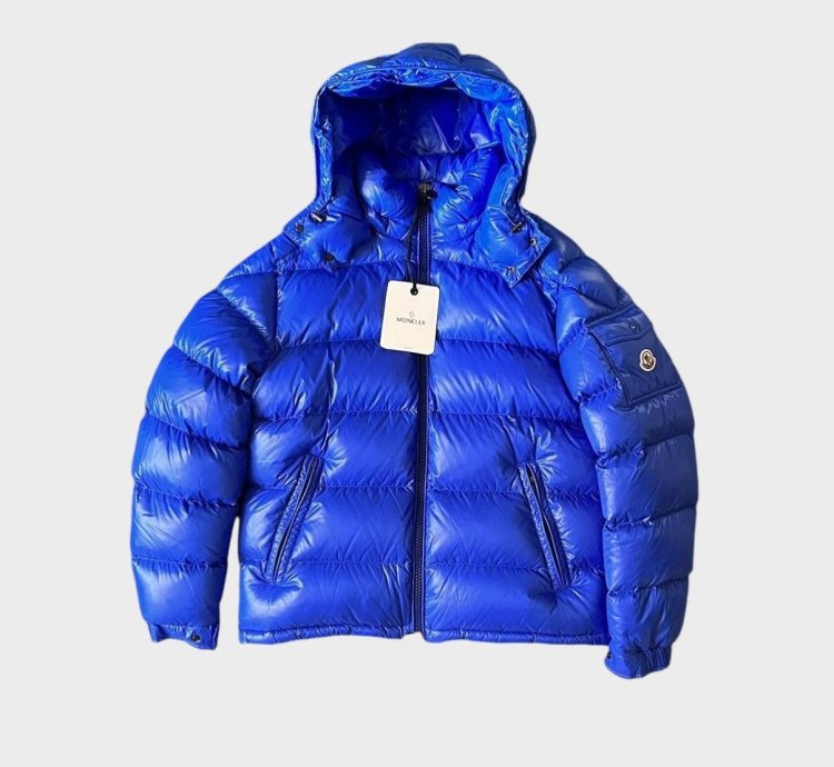 Moncler Maya Giubbotto Blue Jacket Size 6