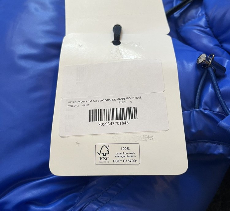 Moncler Maya Giubbotto Blue Jacket Size 6