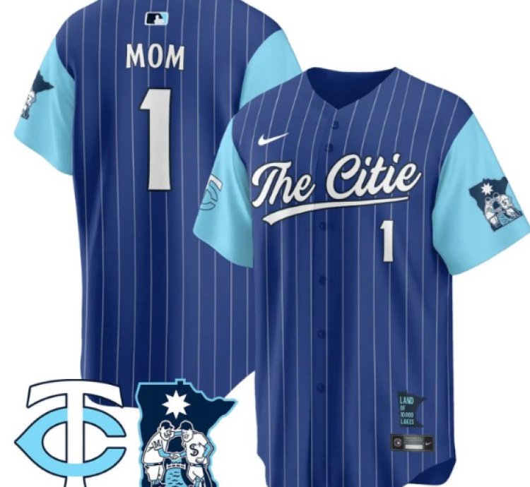 Mom Jersey #1 Minnesota Twins 2025 City Connect Concept Stitched Royal