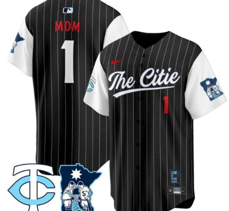 Mom Jersey #1 Minnesota Twins 2025 City Connect Concept Stitched Black