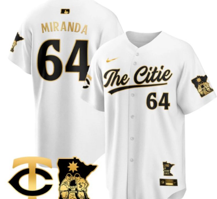 Jose Miranda Jersey #64 Minnesota Twins 2025 City Connect Concept Stitched White Gold