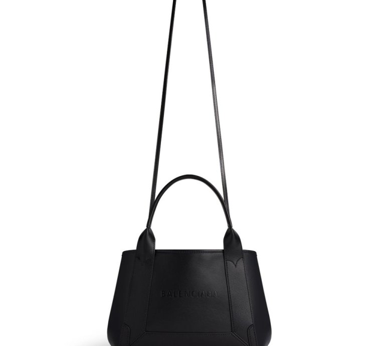 Balenciaga Debossed Logo Leather Tote Bag