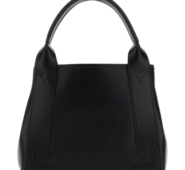 Balenciaga Debossed Logo Leather Tote Bag