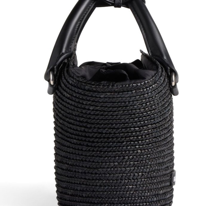 Balenciaga Mini Braided Raffia Tote Bag