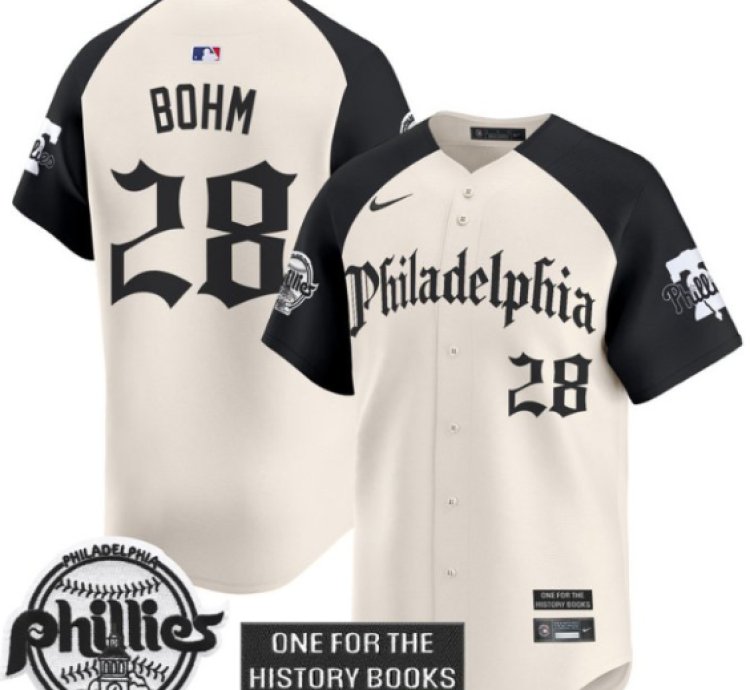 Alec Bohm Jersey #28 Phillies Retro Newspaper Edition Vapor Premier Limited Stitched Alternate