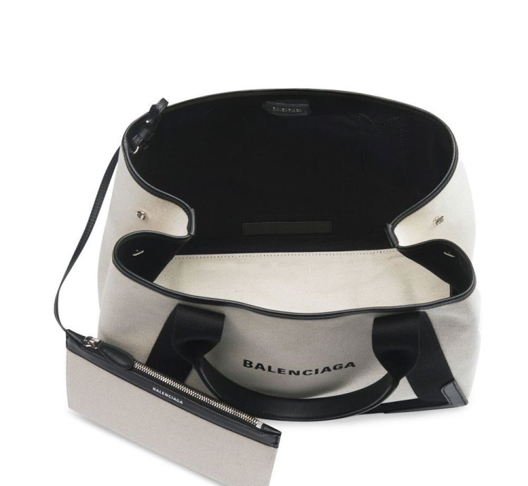 Balenciaga Medium Navy Cabas Tote Bag
