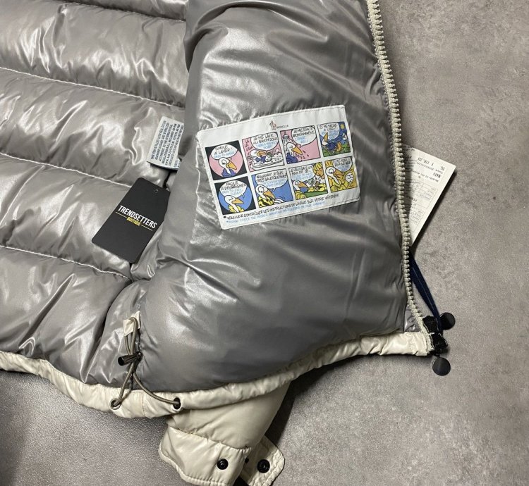 Moncler Maya mens puffer jacket cream size 5 2XL XL XXL