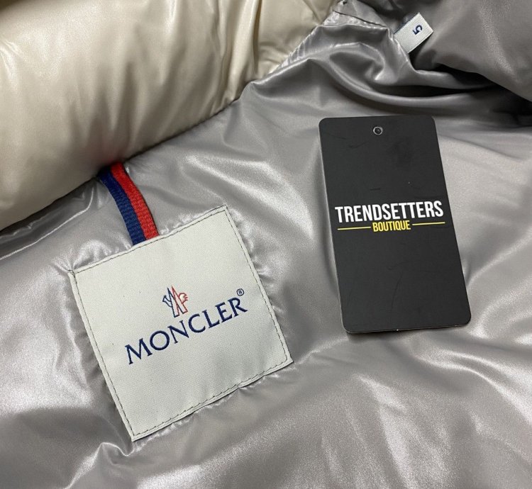 Moncler Maya mens puffer jacket cream size 5 2XL XL XXL