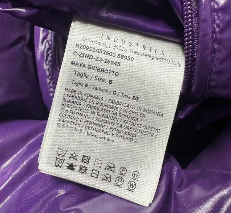 Moncler Maya mens puffer jacket Purple size 6 2XL 3XL XXL