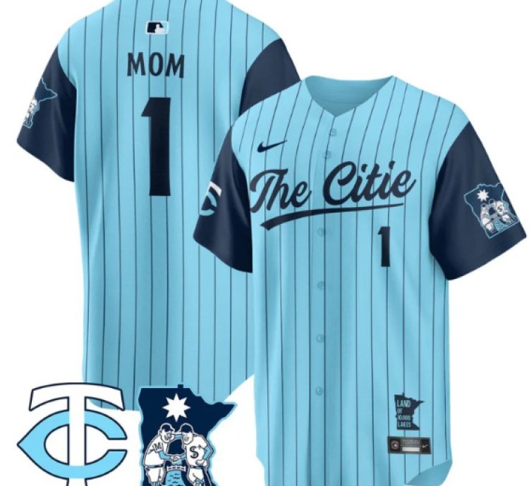 Mom Jersey #1 Minnesota Twins 2025 City Connect Concept Stitched Blue