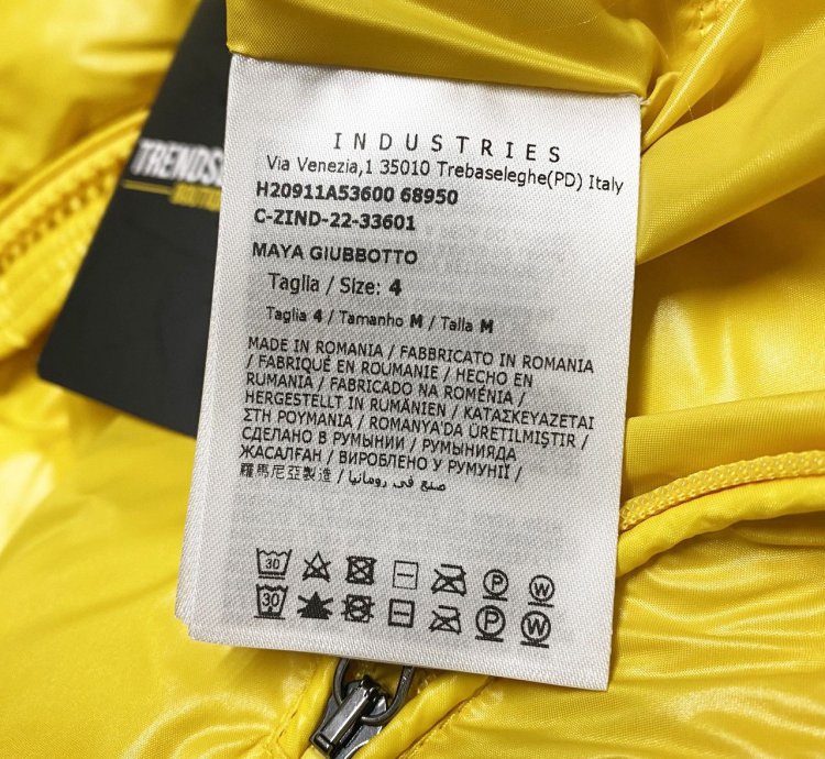 Moncler Maya mens puffer jacket yellow size 4 XL -large