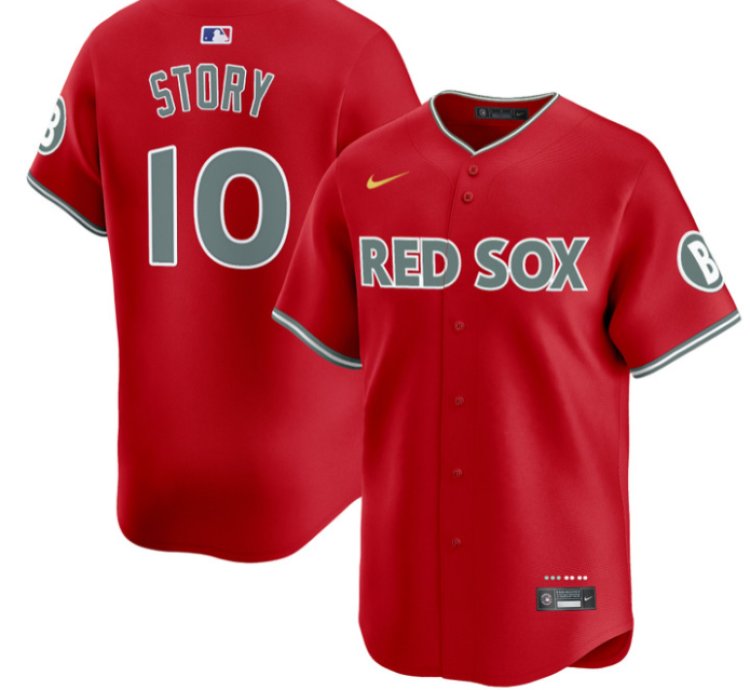Trevor Story Jersey #10 Boston Red Sox 2025 City Connect Vapor Premier Limited Stitched Red