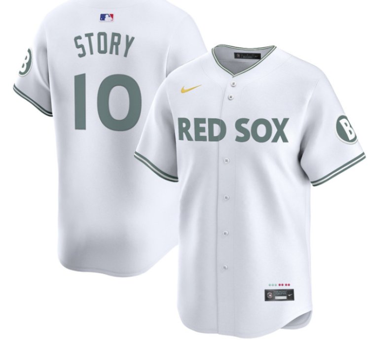 Trevor Story Jersey #10 Boston Red Sox 2025 City Connect Vapor Premier Limited Stitched White