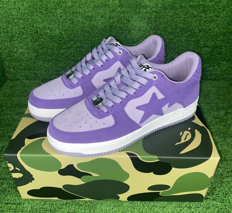 BAPE STA 3 SUEDE PURPLE SIZE 12