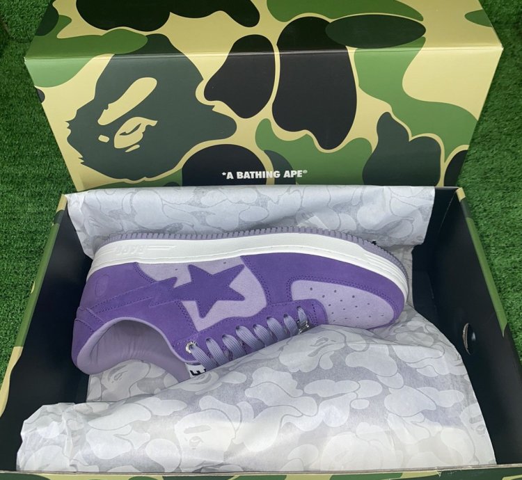 BAPE STA 3 SUEDE PURPLE SIZE 7