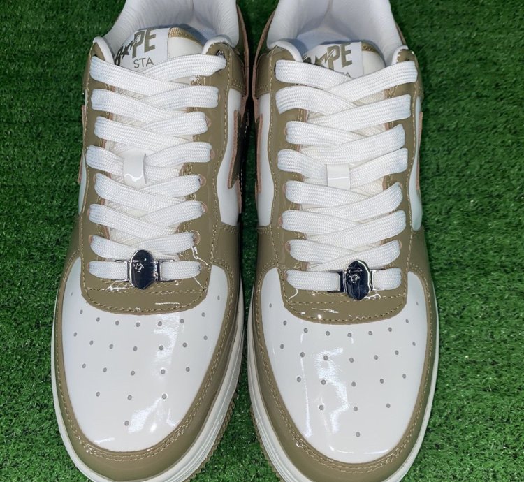 Bape Sta 6 Patent Beige Size 11