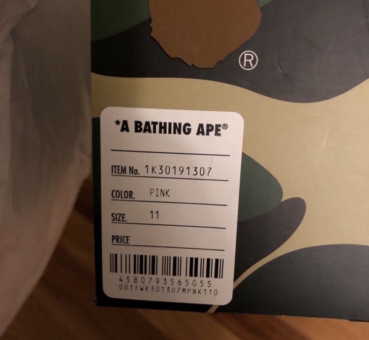 Bape Sta Abc Camo Pink