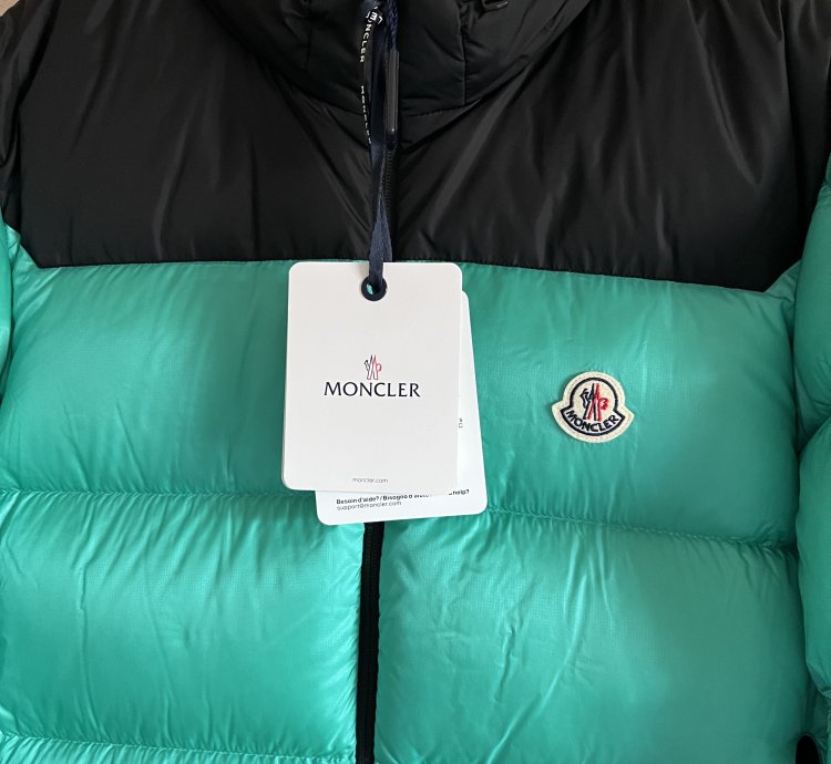 Moncler Peuplier Puffer Jacket In Teal Green