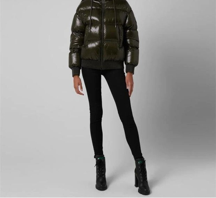 Moncler Runio Down Jacket Green Size 3 Oversized Women