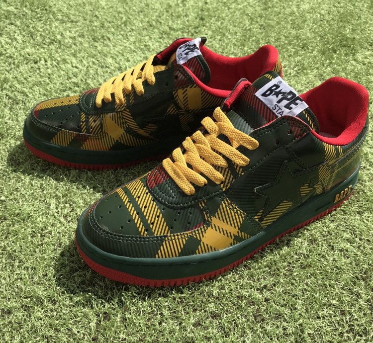 Bape Sta Isetan Check Patent Leather