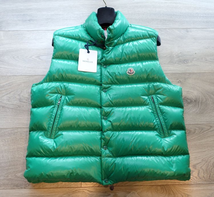 Moncler Tibb Down Jacket Vest Green Xl Xxl