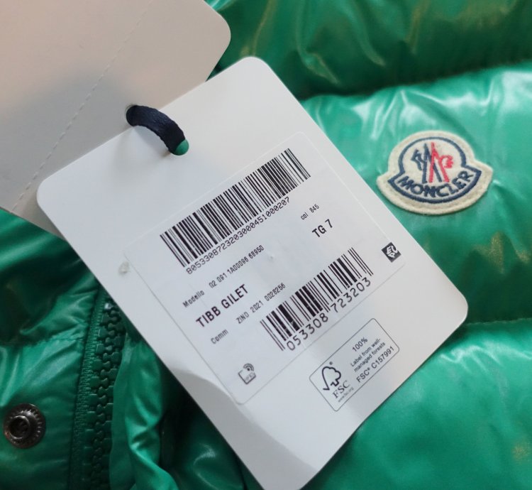 Moncler Tibb Down Jacket Vest Green Xl Xxl