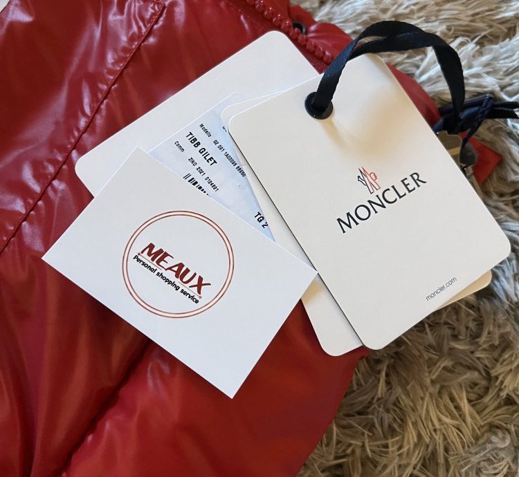 Moncler Tibb Jacket Gilet Vest 2 Bnwt Red Maya Logo